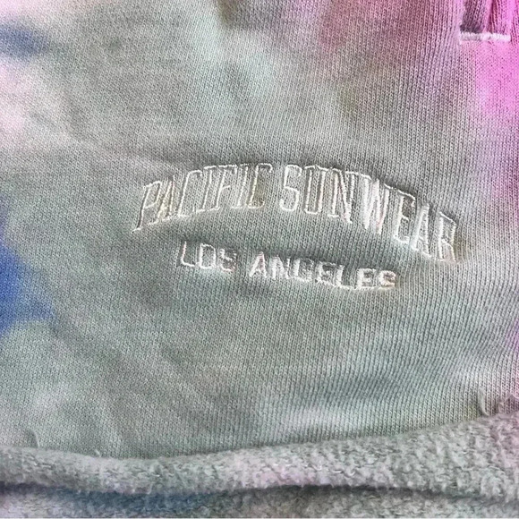 Pacsun size XS tye die shorts blue pink mint green with pockets very soft - Picture 6 of 6